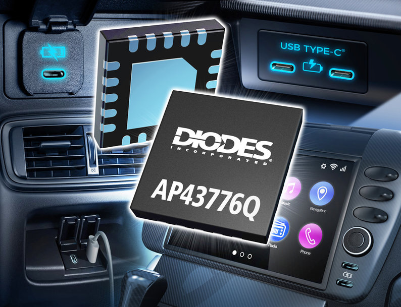 Diodes Incorporated Addresses USB PD 3.1 SPR, PPS, and QC Protocols Using Automotive-Compliant, Dual-Channel Decoder